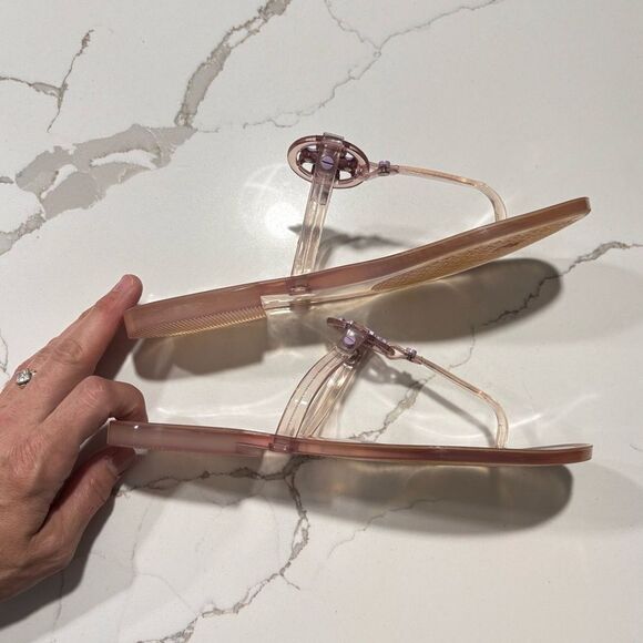 Tory Burch | Women's Mini Miller Purple Jelly Thong Sandals 6 - Picture 4 of 14
